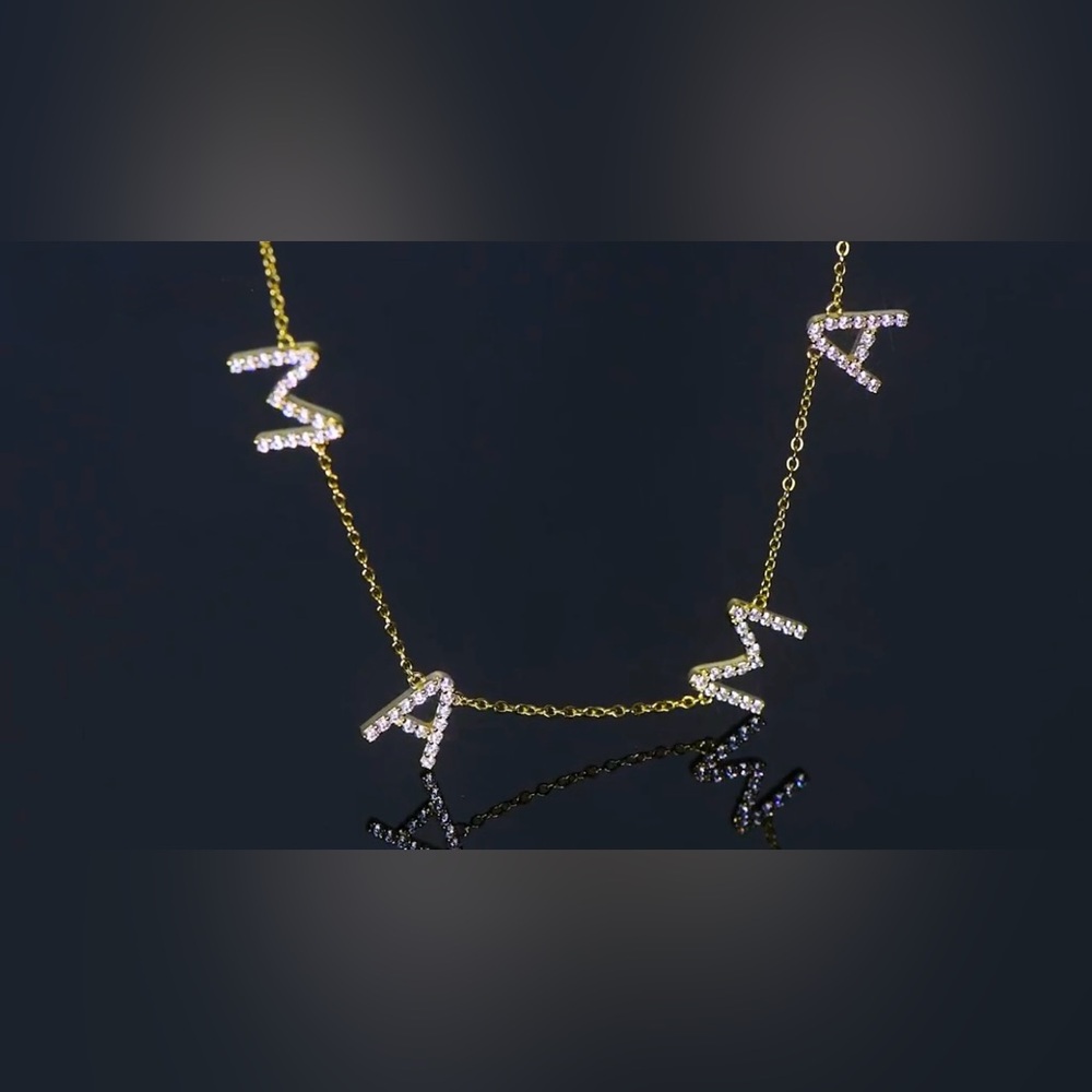 MAMA Moissanite Link Chain Necklace - Picture 4 of 6